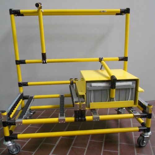 Transferwagen - Scaglia Indeva - Metall / für Batterie / mit Lenkrolle