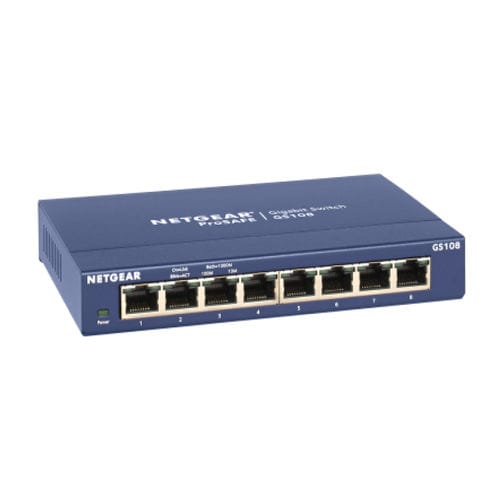 Ethernet-Switch / unmanaged - GS108 - NETGEAR - 8 Ports / Gigabit-Ethernet / Büro