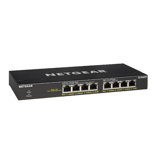 Ethernet-Switch / unmanaged - GS308PP - NETGEAR - 8 Ports / Gigabit-Ethernet / Büro