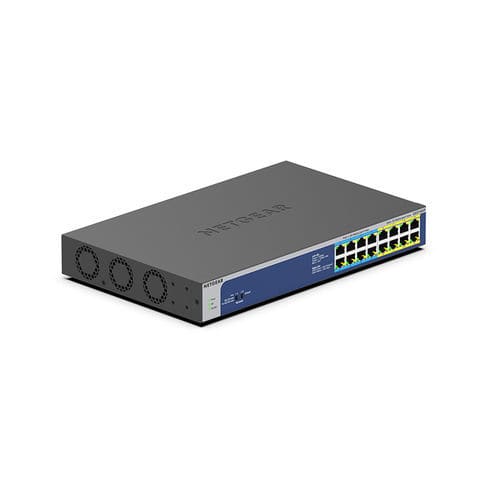 Ethernet-Switch / unmanaged - GS516UP - NETGEAR - 16 Ports / Gigabit-Ethernet / drahtlos