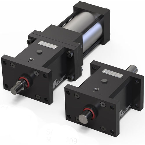 Pneumatischer Bremsstangenklemmer - RLN series - Advanced Machine & Engineering - auf Pneumatikzylinder montiert