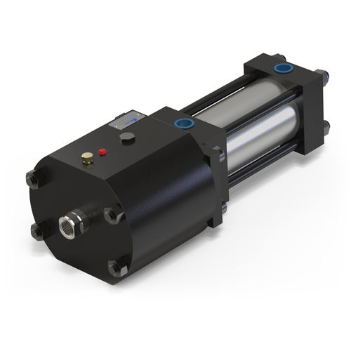 Hydraulischer Bremsstangenklemmer - RCH series - Advanced Machine & Engineering - auf Pneumatikzylinder montiert