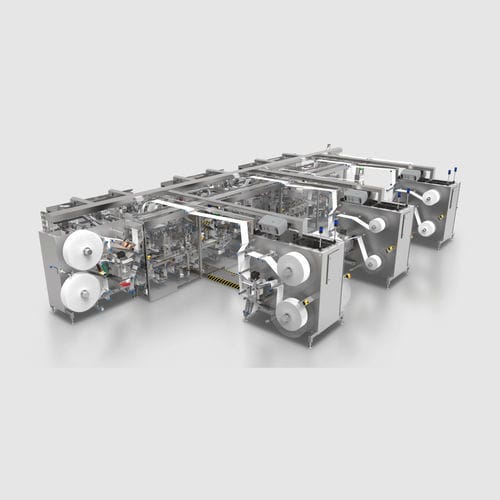Verpackungsanlage für die Pharmaindustrie - MDC300 - OPTIMA packaging group GmbH - für Verbandmaterial / vollautomatisch / kompakt
