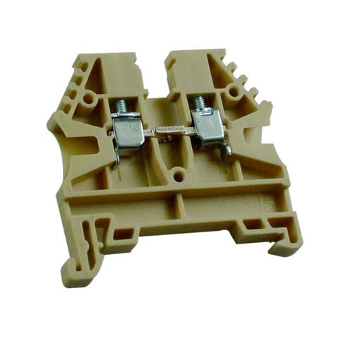 Schraubanschlussklemmenblock - ER2.5BEIGE - IMO Precision Controls Limited - auf DIN-Schiene / beige / zweipolig