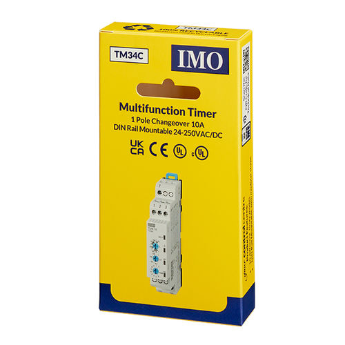 Multifunktions-Zeitrelais - TM34C - IMO Precision Controls Limited - elektronisch / Einschaltverzögerung / für DIN-Schiene