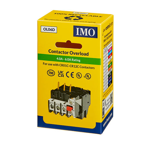 Schutzrelais auf Schütz montiert - OL06D - IMO Precision Controls Limited - Überlast