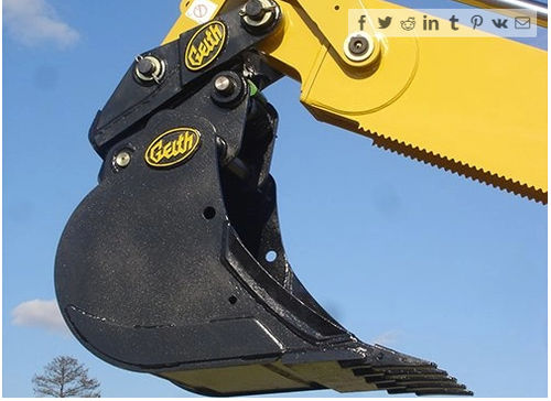 Schaufel für Einebnungsarbeiten - H02 series - Geith International Ltd. - für Hydraulikbagger / mit 4 Zähnen / geschweißt
