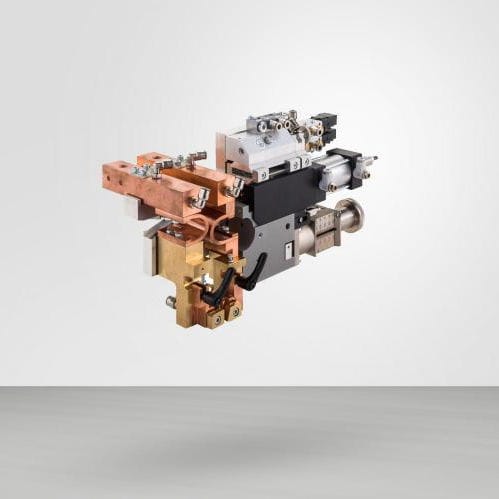 Widerstand-Schweißkopf - F1 series - AMADA WELD TECH - pneumatisch / automatisch