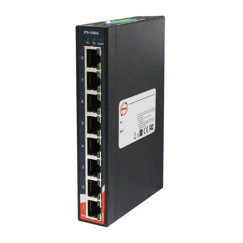 Ethernet-Switch / unmanaged - IPS-1080A - Oring Industrial Networking Corp. - 8 Ports / 10/100BaseT(X) / für DIN-Schiene