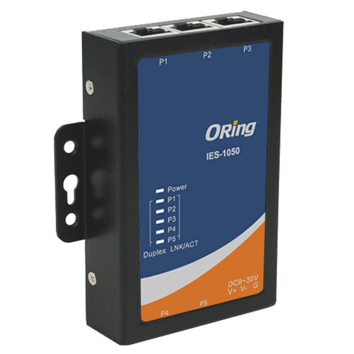 Ethernet-Switch / unmanaged - IES-1050 - Oring Industrial Networking Corp. - 5 Ports / 10/100BaseT(X) / für DIN-Schiene