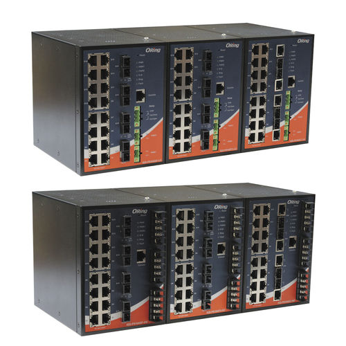Ethernet-Switch / managed - IGS-P9164 series - Oring Industrial Networking Corp. - 20 Ports / Gigabit / für DIN-Schiene