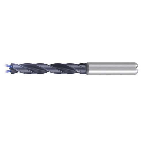 Vollmetall-Bohrer - VHM-EF-DIN 6537L-HA-IK-4FF-TIALN-T14   - EMUGE-FRANKEN - für Nichteisenmetalle / für Stahl / für Gusseisen