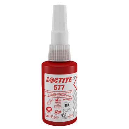 Dimethacrylat-Dichtmasse - LOCTITE 577  - Henkel LOCTITE - Einkomponenten / zum Gewindeschneiden von Rohren / für Klempnerei