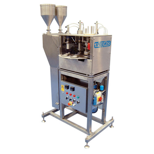 Halbautomatische Abfüllmaschine mit Traysealer - 20 series - Trepko A/S - für vorgefertigte Verpackung / für Flüssigkeiten