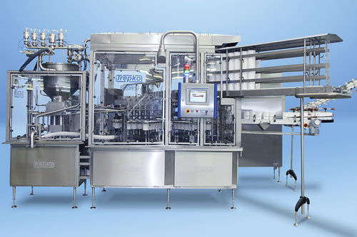 Abfüllmaschine mit Traysealer / Becher - 200 Series - Trepko A/S - automatisch / für Flüssigkeiten / für pastöse Produkte