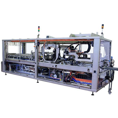 Kartonpacker Traypacker / mit hoher Drehzahl - CM/HTW - meurer Verpackungssysteme GmbH - zur Rundumetikettierung / kontinuierlich / servogesteuert
