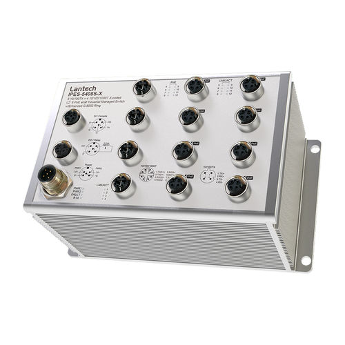 Ethernet-Switch / managed - IPES-5408S series - Lantech Communications Europe GmbH - 12 Ports / Gigabit / für DIN-Schiene