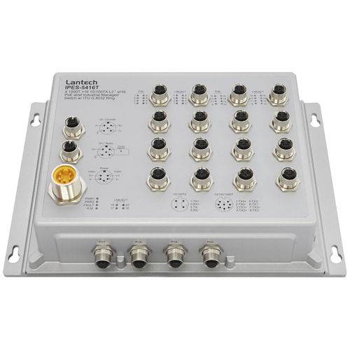 Ethernet-Switch / managed - IPES-5416T-16 series  - Lantech Communications Europe GmbH - 20 Ports / für DIN-Schiene / wandmontiert