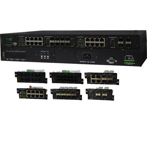 Ethernet-Switch / managed - I(P)GS-5400-2P-PT series - Lantech Communications Europe GmbH - 28 Ports / Gigabit / auf einem Gestell montiert
