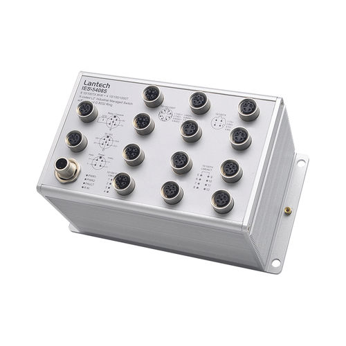 Ethernet-Switch / managed - IES-5408S series - Lantech Communications Europe GmbH - 12 Ports / Gigabit / für DIN-Schiene