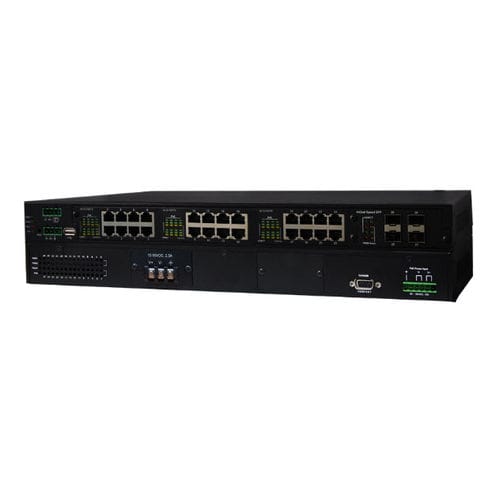 Ethernet-Switch / managed - IPES-3424DSFP-2P-PT series - Lantech Communications Europe GmbH - 28 Ports / Gigabit / für DIN-Schiene