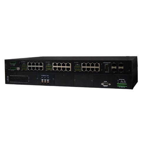 Ethernet-Switch / managed - IES-3424DSFP-2P-PT series - Lantech Communications Europe GmbH - 28 Ports / Gigabit / Rack