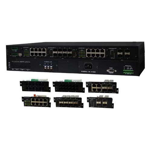 Ethernet-Switch / managed - IPGS-5400-2P series - Lantech Communications Europe GmbH - 28 Ports / Gigabit-Ethernet / 19"-Rack