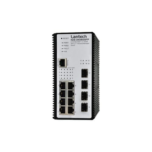 Ethernet-Switch / managed - IGS-3208GSFP series - Lantech Communications Europe GmbH - 10 Ports / für DIN-Schiene / wandmontiert