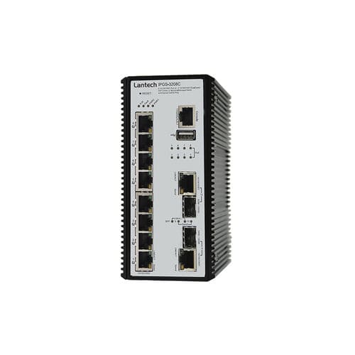 Ethernet-Switch / managed - IPGS-3208C series - Lantech Communications Europe GmbH - 10 Ports / Gigabit / für DIN-Schiene