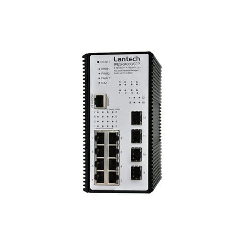Ethernet-Switch / managed - IPES-3408GSFP series - Lantech Communications Europe GmbH - 12 Ports / Gigabit / Netzwerkschicht 2