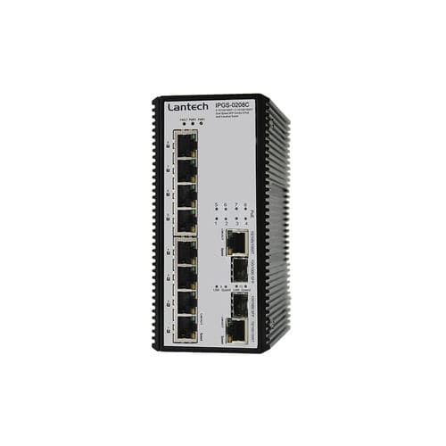 Ethernet-Switch / unmanaged - IPGS-0208C series - Lantech Communications Europe GmbH - 10 Ports / Gigabit / drahtlos