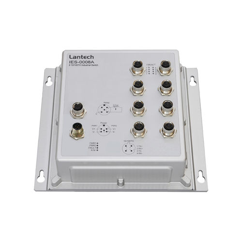 Ethernet-Switch / unmanaged - IES-0008A series - Lantech Communications Europe GmbH - 8 Ports / für DIN-Schiene / wandmontiert