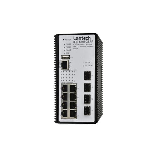 Ethernet-Switch / managed - IGS-5408GSFP series - Lantech Communications Europe GmbH - 12 Ports / Gigabit-Ethernet / Netzwerkschicht 2