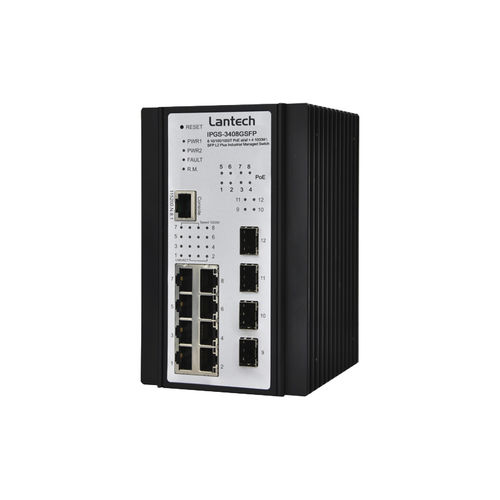Ethernet-Switch / managed - IPGS-3408GSFP series - Lantech Communications Europe GmbH - 12 Ports / Gigabit / Netzwerkschicht 2
