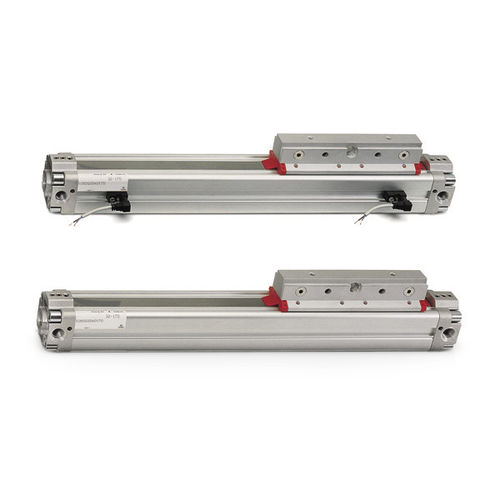 Kolbenstangenloser Zylinder - 50 series - CAMOZZI AUTOMATION - pneumatisch / doppeltwirkend / mit regulierbarer Federung
