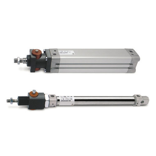 Bremsstangenklemmer auf Pneumatikzylinder montiert - RL series - CAMOZZI AUTOMATION - pneumatisch / eloxiert / Aluminium