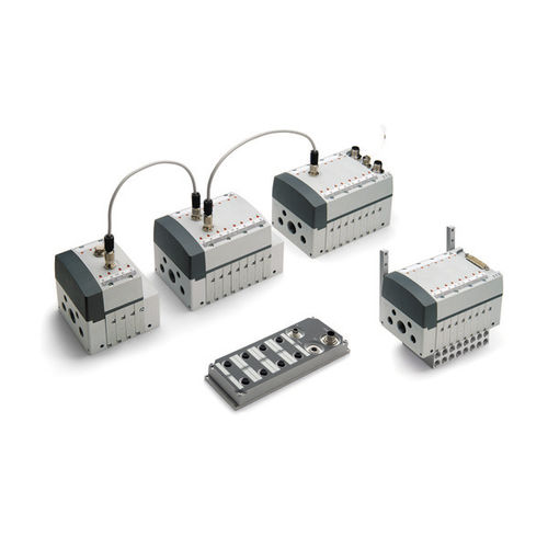 Schieber-Ventilinsel - Y series - CAMOZZI AUTOMATION - magnetbetrieben / pneumatisch gesteuert / 2/2-Wege