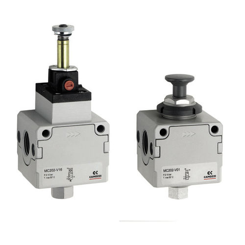 Pneumatik-Wegeventil / mit Klappe - MC series - CAMOZZI AUTOMATION - pneumatisch gesteuert / mit elektrischer Bedienung / mit manueller Bedienung