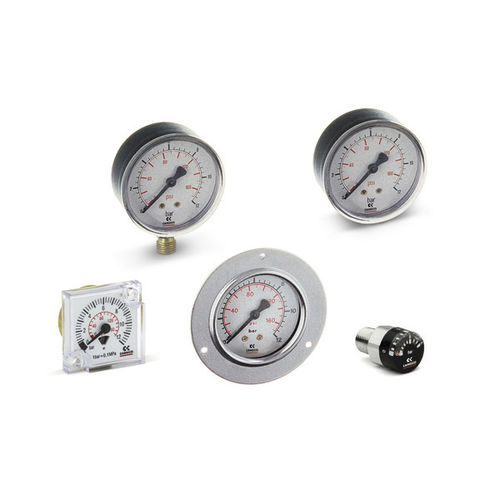 Differential-Manometer - M series - CAMOZZI AUTOMATION - mit Zifferblatt-Anzeige / Gewinde / mit Kapselfeder