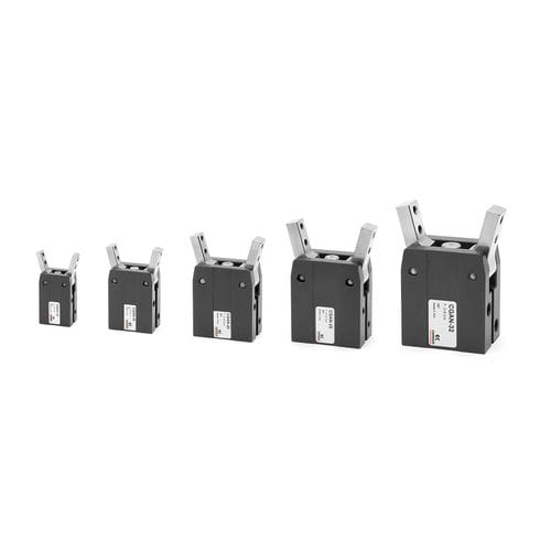 Winkel-Greifzange - CGAN series - CAMOZZI AUTOMATION - pneumatisch / 2 Backen / für Teile
