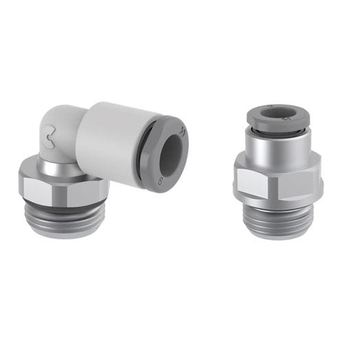 Push-in-Anschluss - GRIPfit® - CAMOZZI AUTOMATION - für Druckluft / Vakuum / T