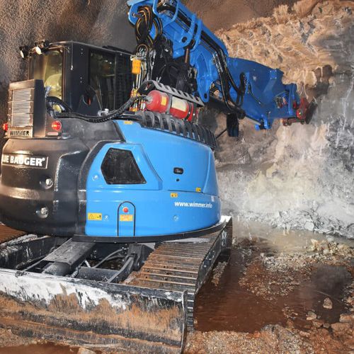 Mittelgroßer Bagger - BLUE BADGER® - WIMMER Hartstahl GmbH & Co KG - auf Raupen / Diesel / für Baustellen