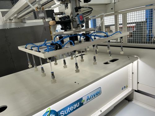 Beschickungs-Stapelmaschine - Suteau-Anver - für Saugnapf / für Förderanlagen / für Paletten