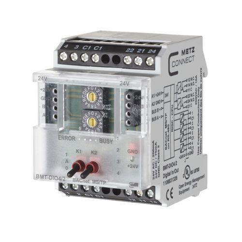 Digitales E/A-Modul - BMT-DIO4/2 BACnet MS/TP - METZ CONNECT - BACnet / mit Relais-Ausgang / 4 Digitaleingänge