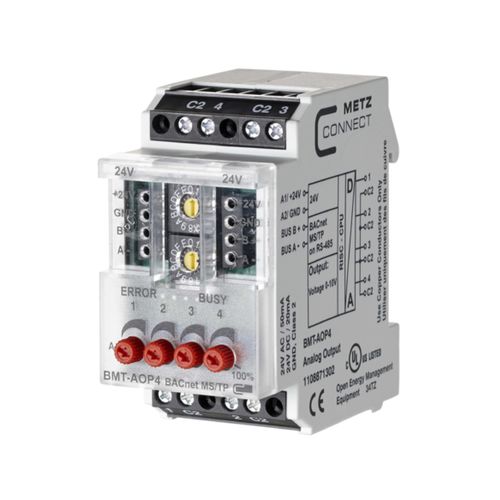 Analoges E/A-Modul - BMT-AOP4 BACnet MS/TP - METZ CONNECT - BACnet / 4 Analogausgänge