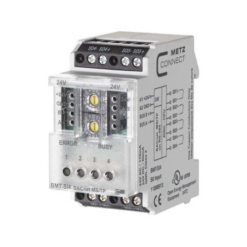 Digitales E/A-Modul - BMT-SI4 BACnet MS/TP - METZ CONNECT - BACnet / 4 Analogeingänge / für DIN-Schiene
