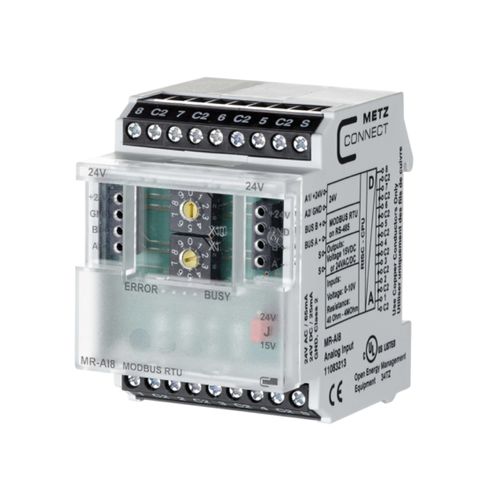 Analoges EA Modul - MR-AI8 Modbus RTU - METZ CONNECT - Modbus RTU / 8 Analogeingänge / für DIN-Schiene