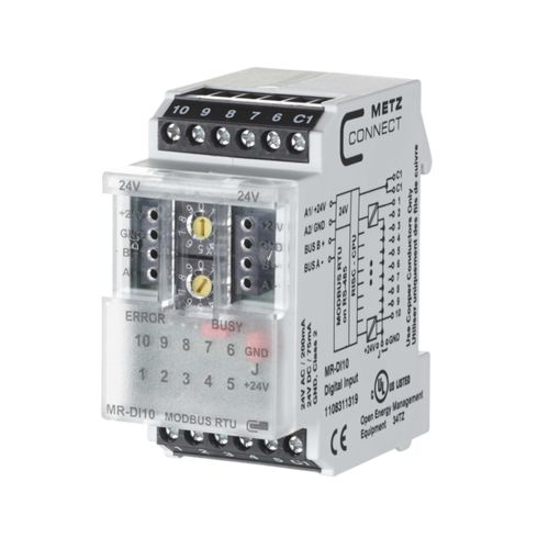 Digitales EA Modul - MR-DI10 Modbus RTU - METZ CONNECT - Modbus RTU / Mehrkanal / für DIN-Schiene