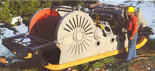 Winde mit Verbrennungsmotor - W-200 - Wyssen Seilbahnen AG - Drahtseil / Schlitten