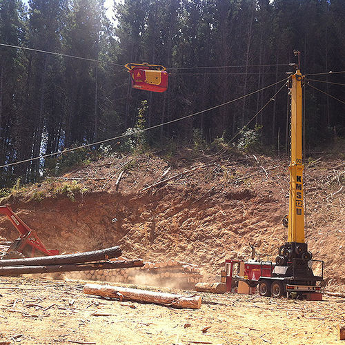 Mobiler Kran - KMS 4000 - Konrad Forsttechnik - Teleskop / für Forstwirtschaft / kompakt